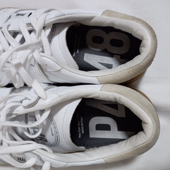 P448 Made in Italy Monza Lace-Up Sneakers White/Grey  Leather/suede Size 41 main image 5